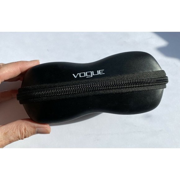 Vogue Zip Up Glasses Case For Designer Sunglasses Hard Clamshell Soft Lining - Picture 2 of 7